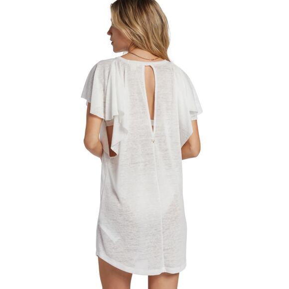 Billabong  Out For Waves Cover-Up Dress Sheer XS White - Picture 2 of 9